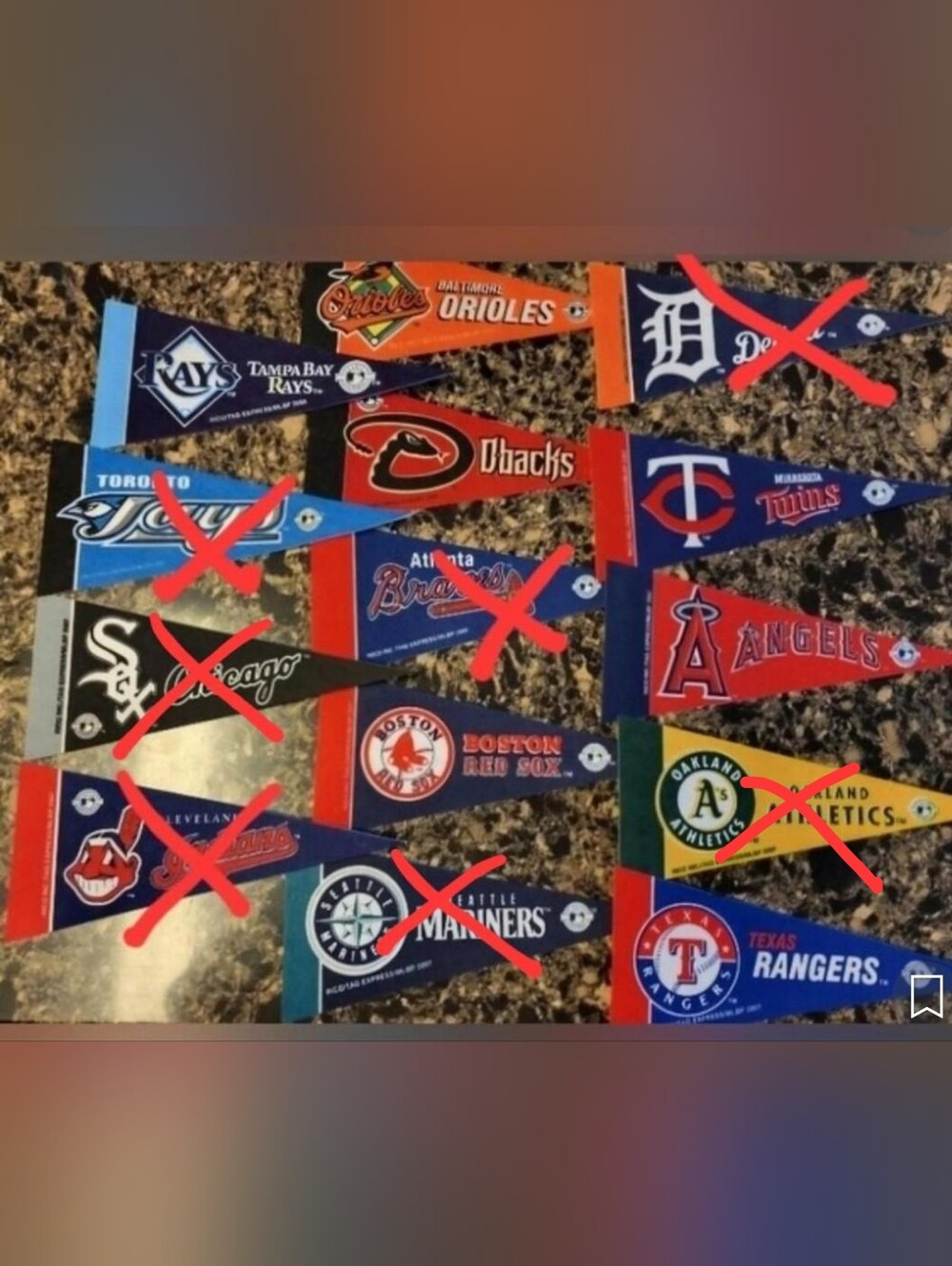 MLB Pennant Vintage BUYERS CHOICE OF 1- NWOT